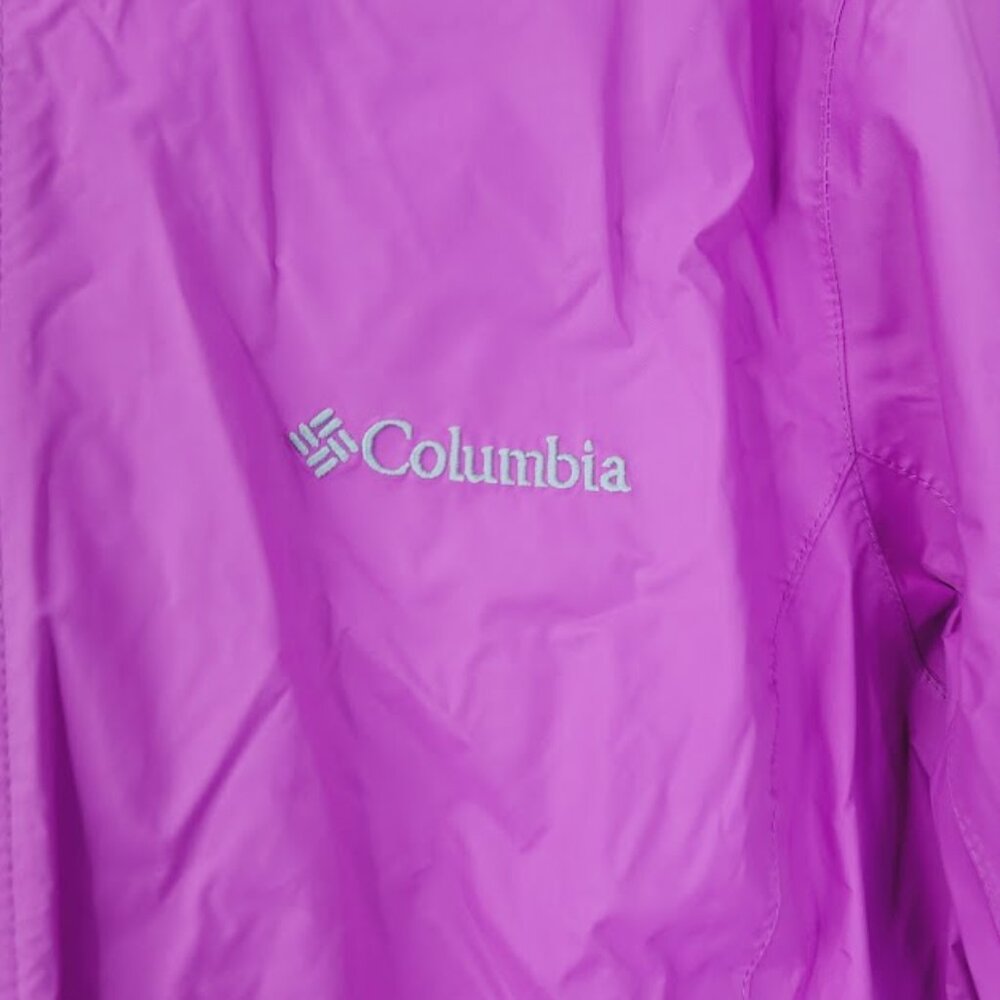 Columbia Women's Purple Omni-Tech Waterproof Breathable Rain Jacket Size L - Picture 5 of 7